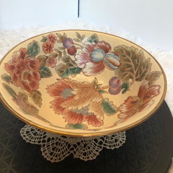 Vintage Enameled Bowl Andrea by Sadek Decorative Bowl - Picture 1 of 14